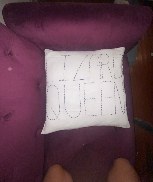 Lizard Queen Pillow